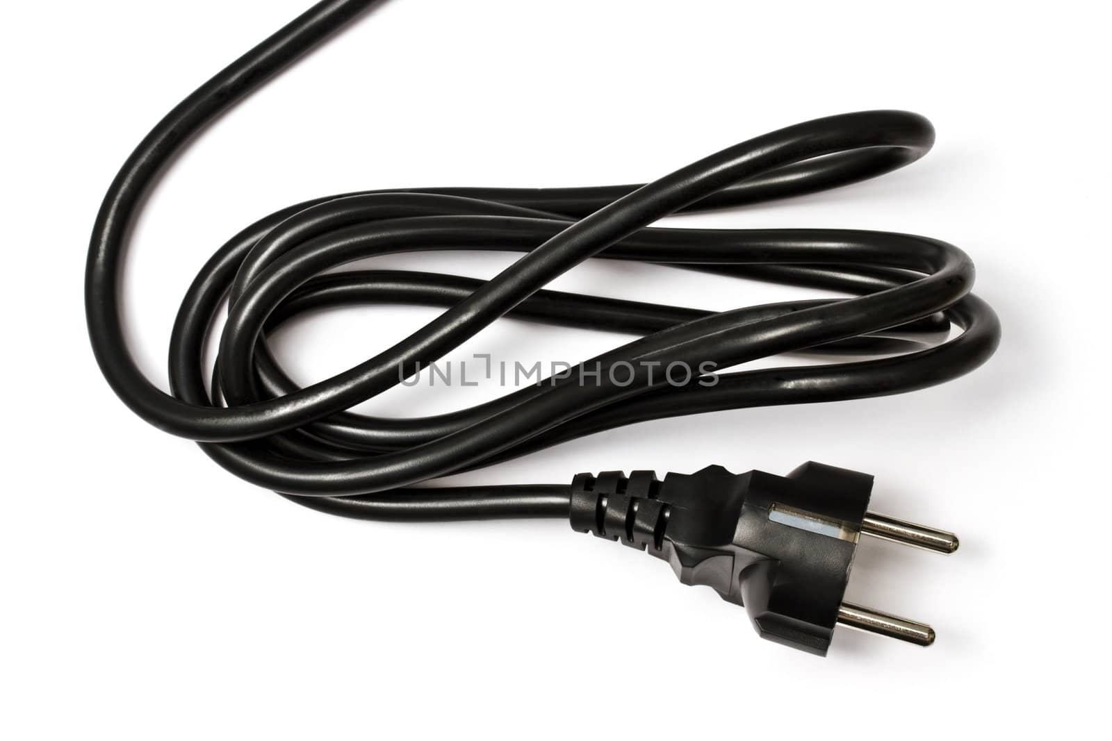 Electric plug isolated on the white background 
