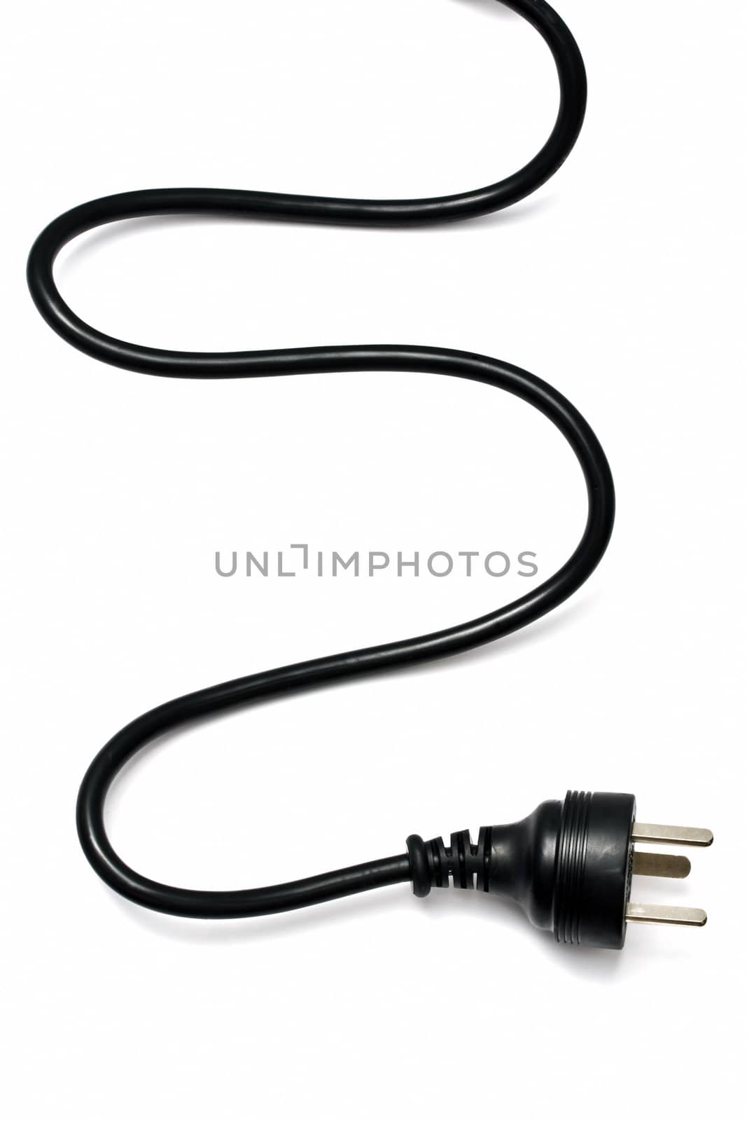 Electric plug isolated on the white background 
