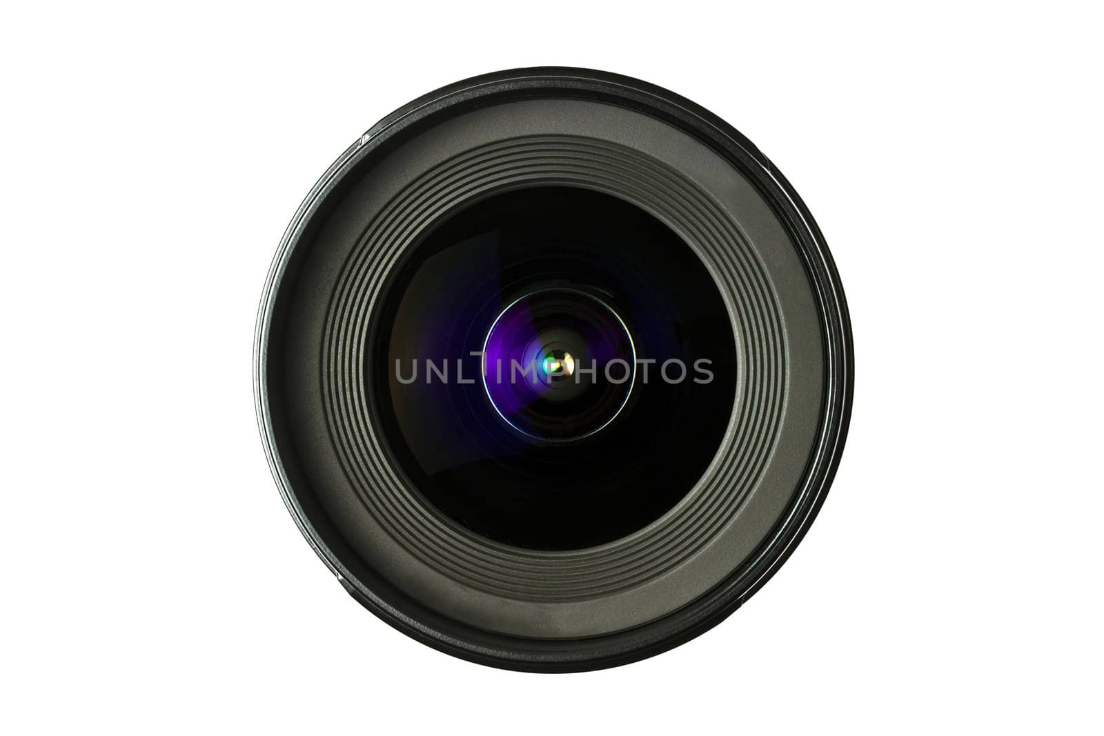 A camera Lens isolated on white background