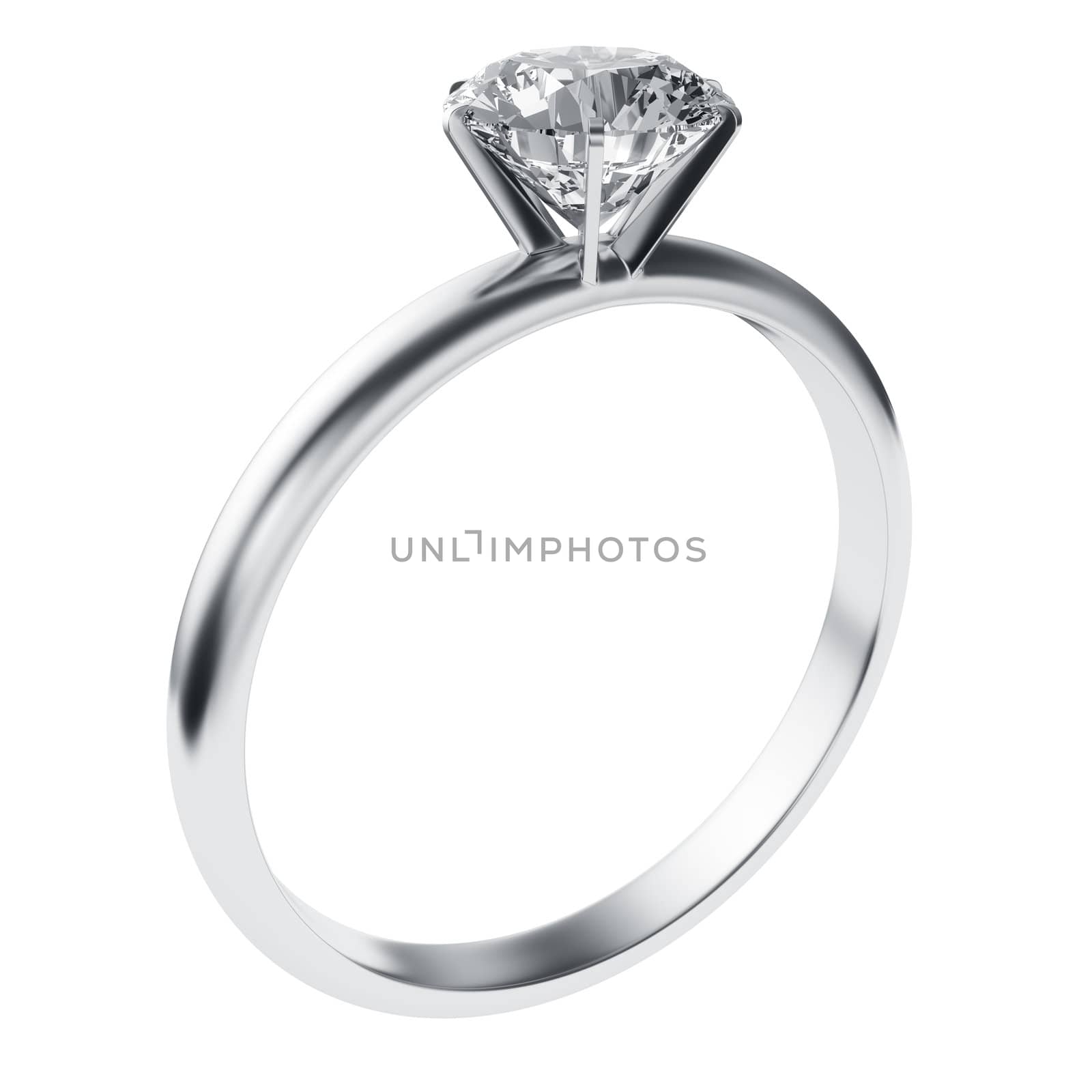 3d rendering of a diamond ring