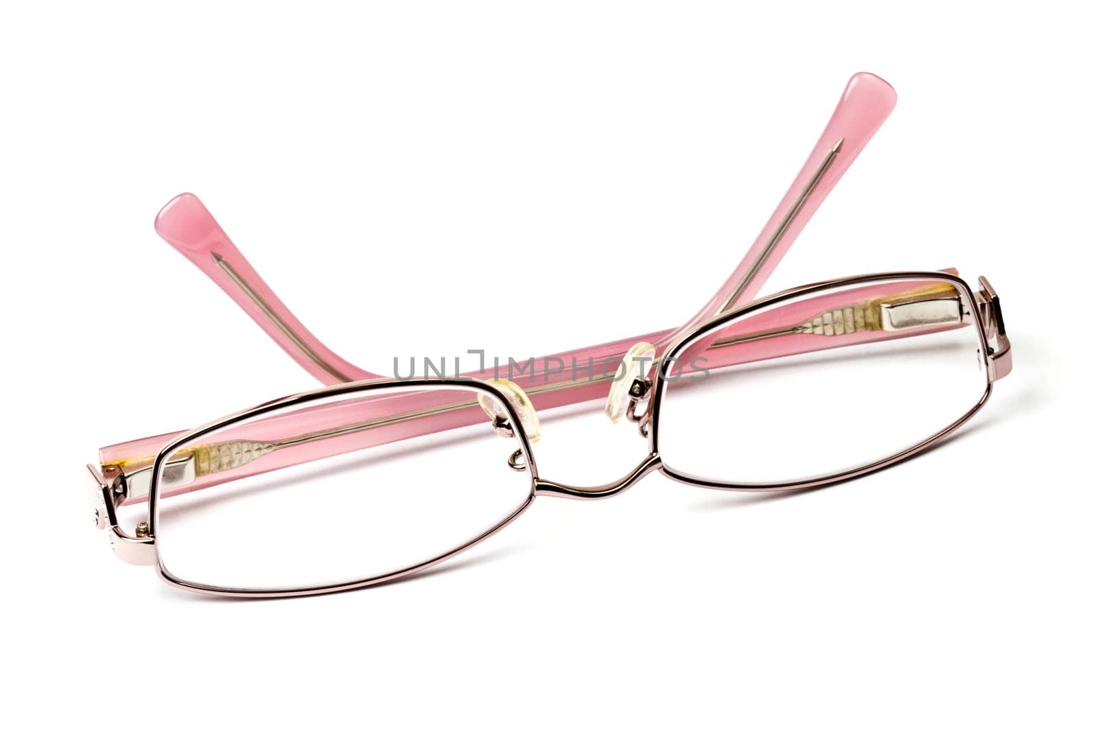 Lady's reading glasses isolated on white background