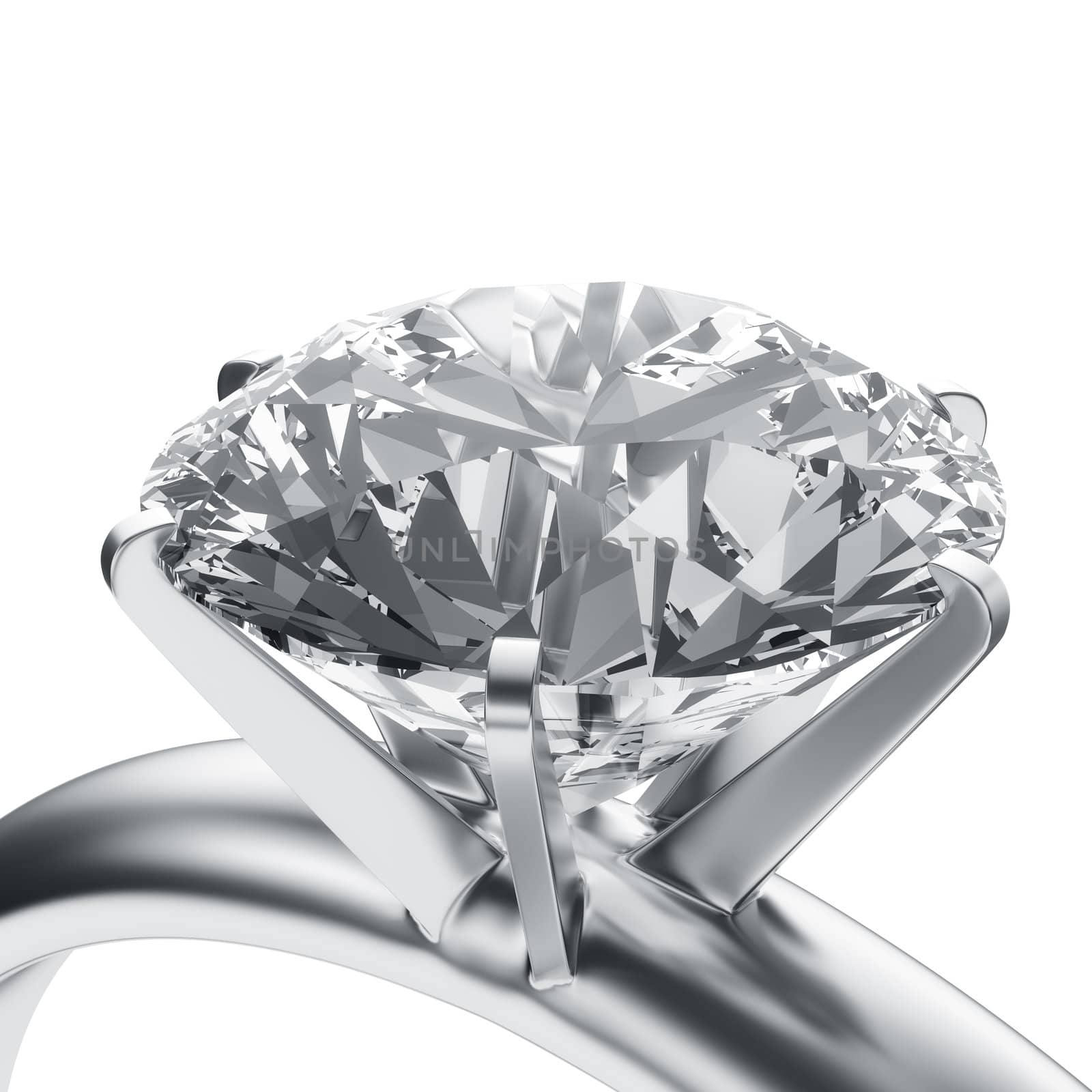 3d rendering of a diamond ring