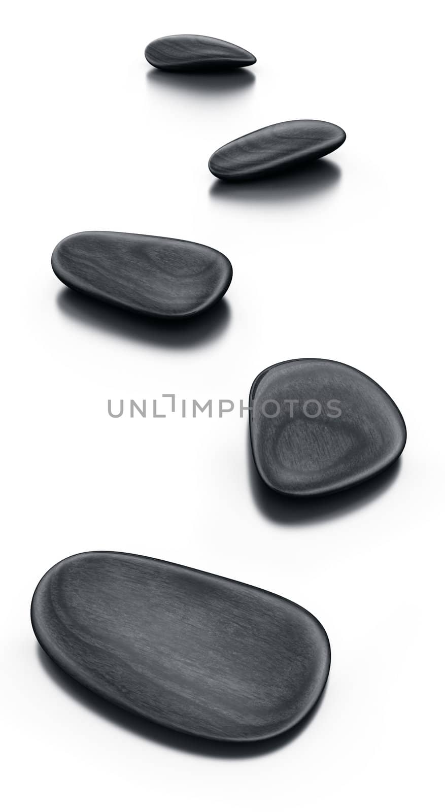 3d renderings of black stones