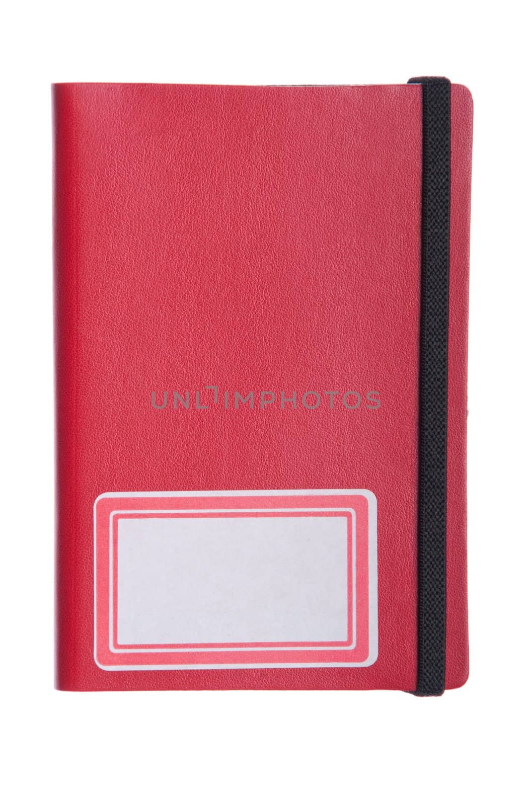 gorgeous red notebook, diary or agenda (isolated on white background)