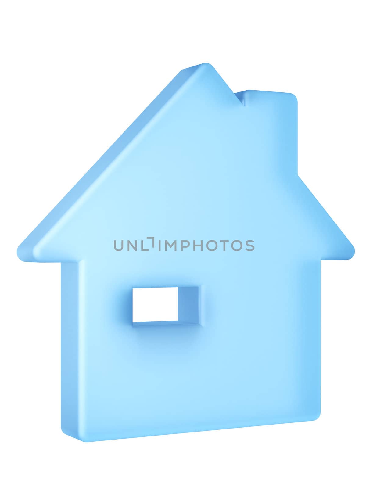 3d rendering of a house in translucent material