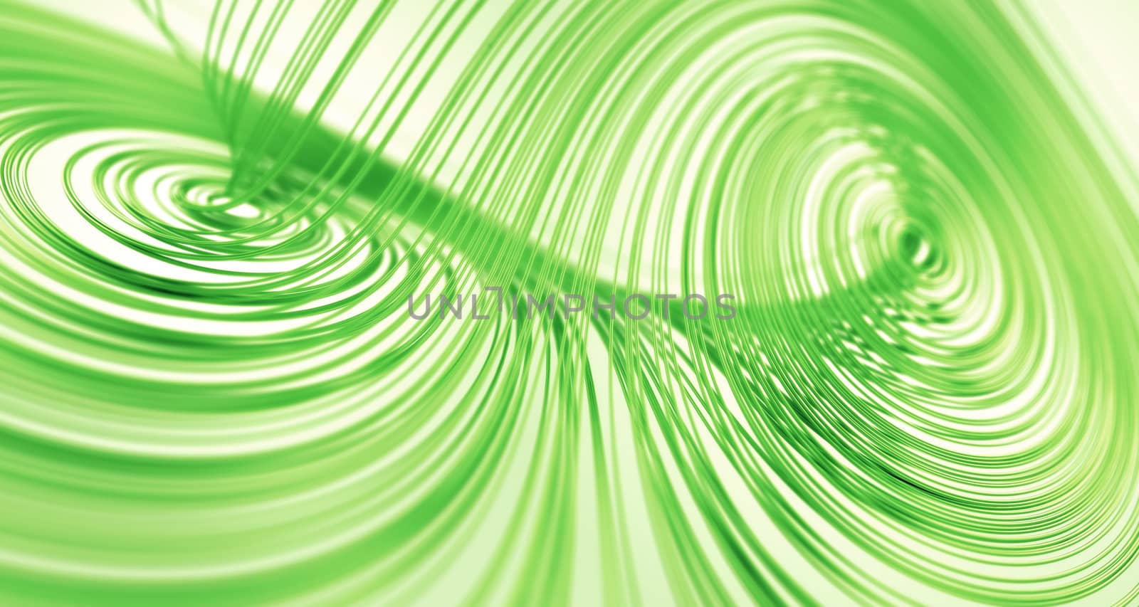 3d rendering of a Lorenz Attractor fractal in green with white background