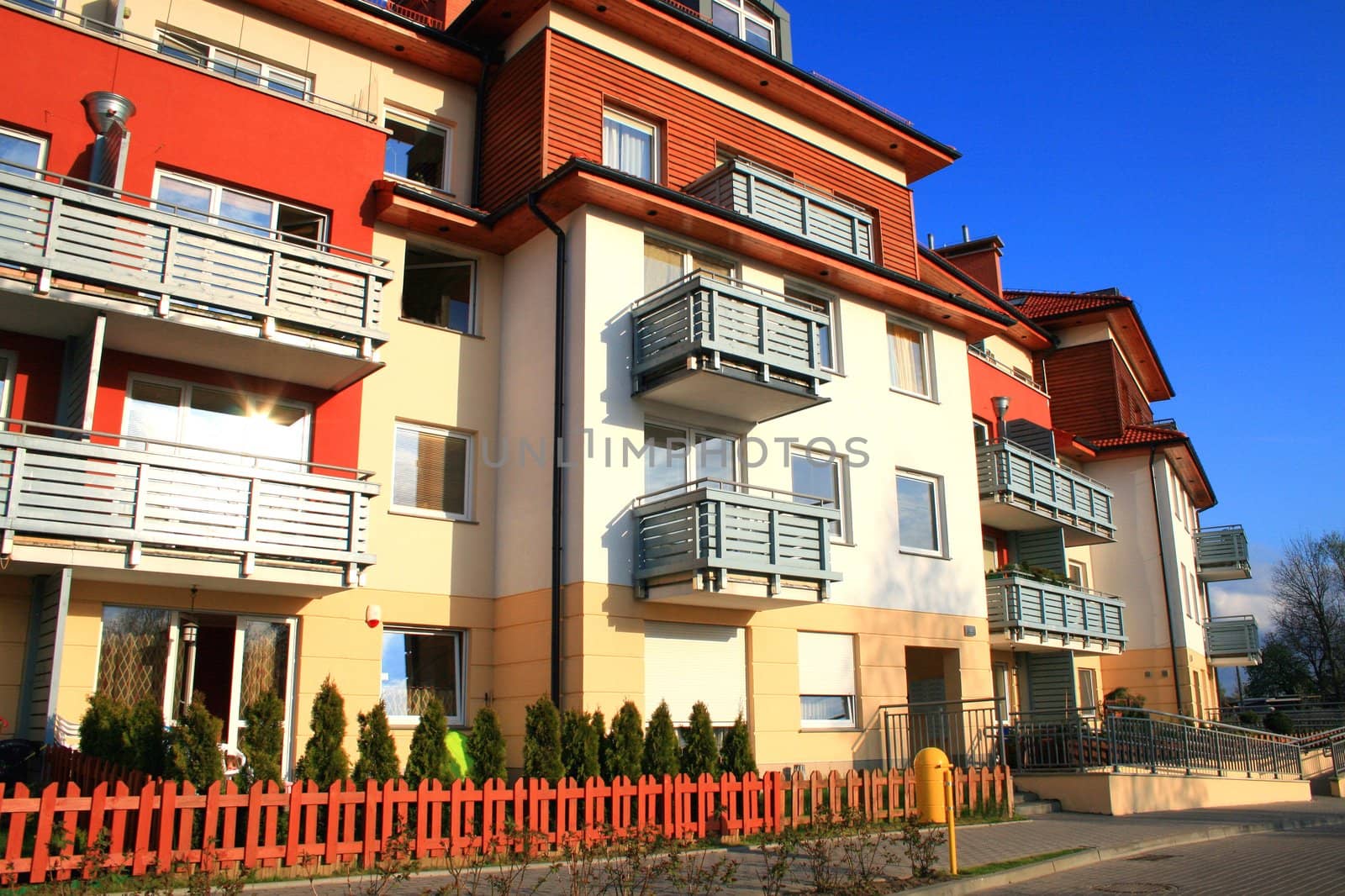 New modern apartments with balconys and gardens