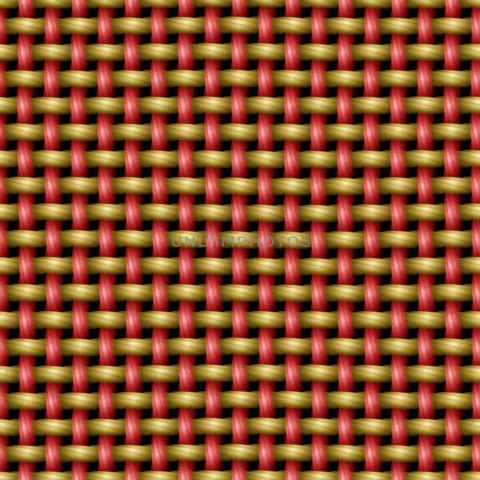 seamless texture of 3d weave work in red and yellow 