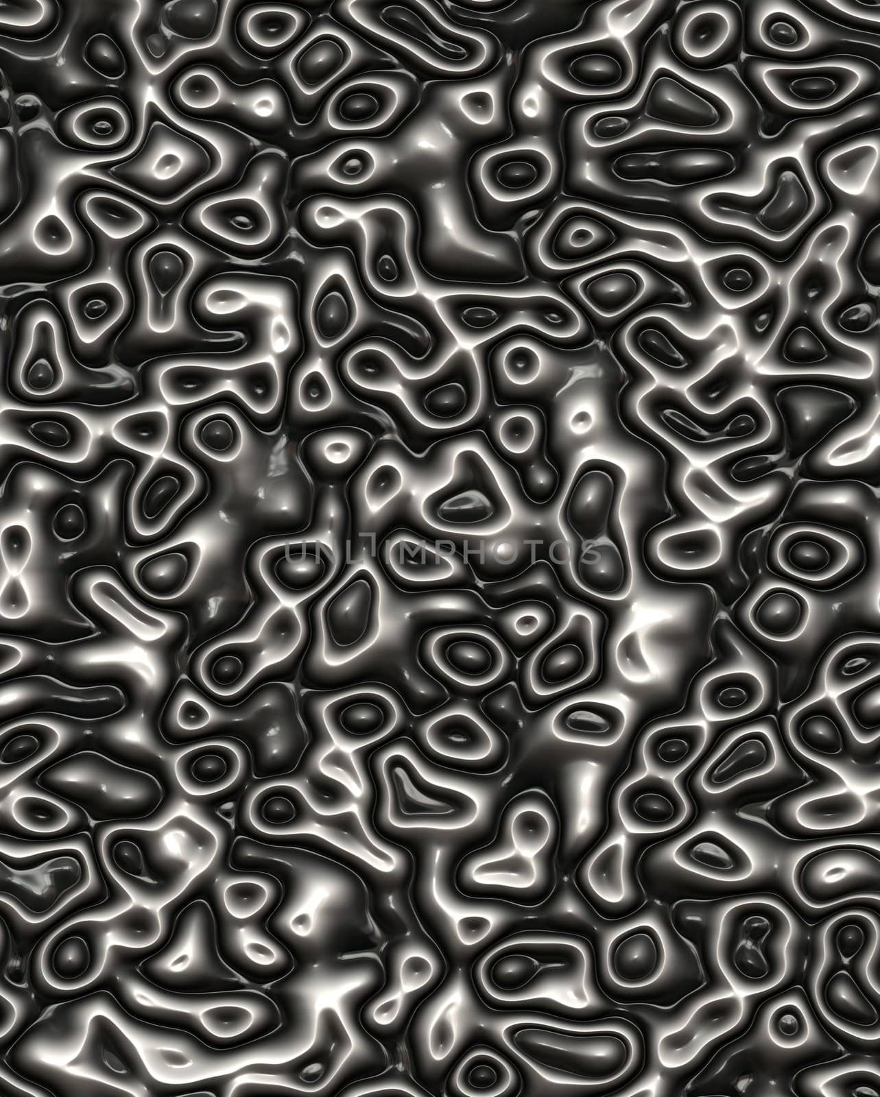 seamless 3d texture of black and white silicon drops