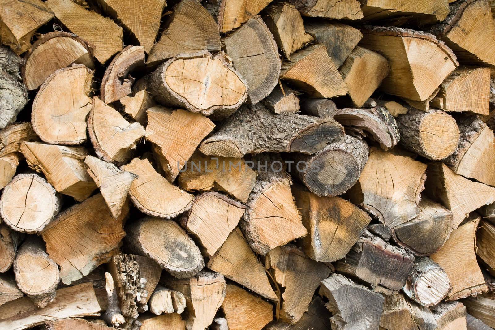 a stack of wood ready to be burned