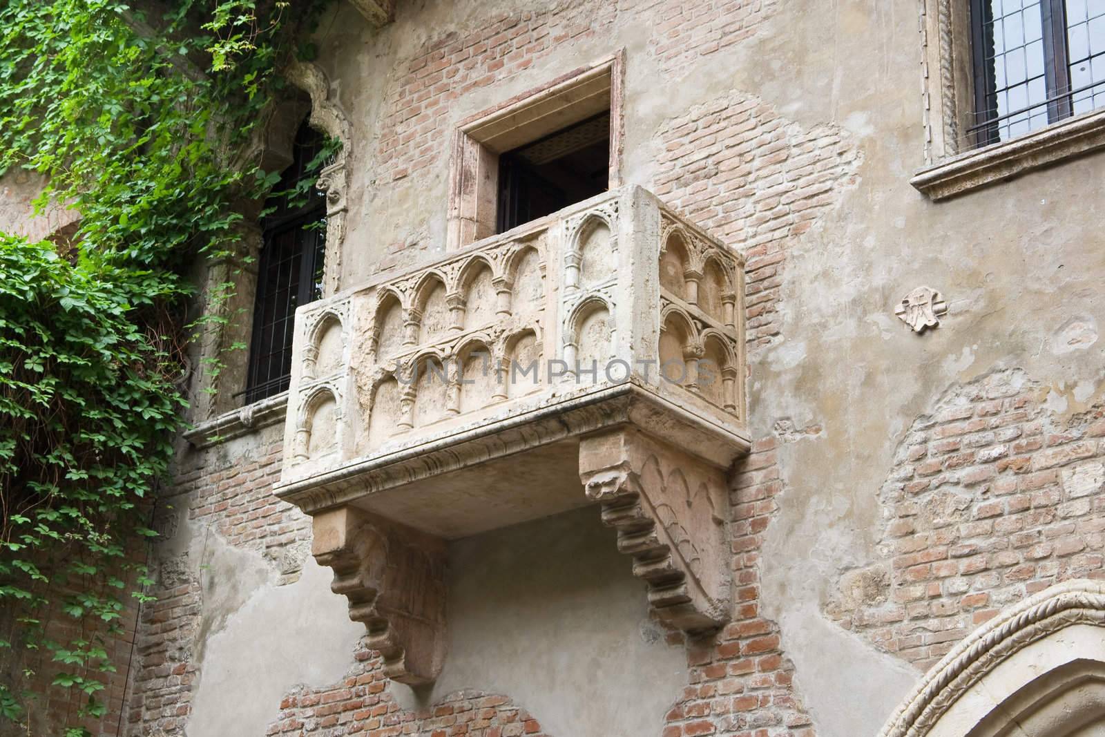 The famous balcony of Juliet Capuleti's home in Verona