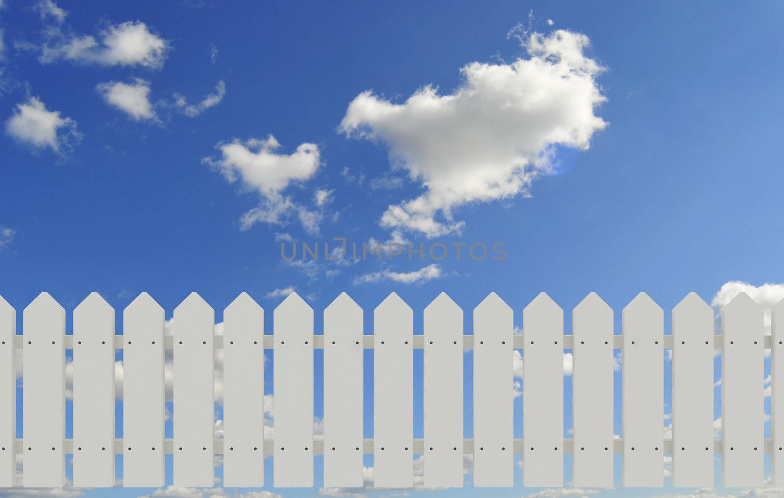 fence and sky by Magnum