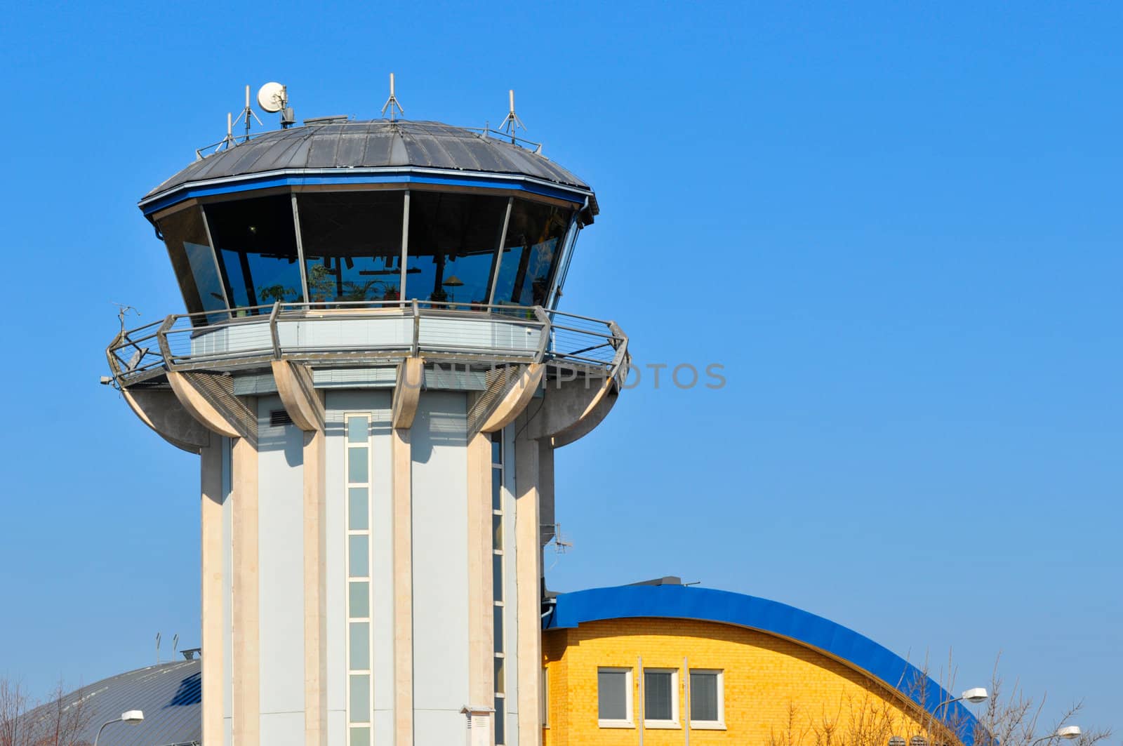 Communication tower at small town airport