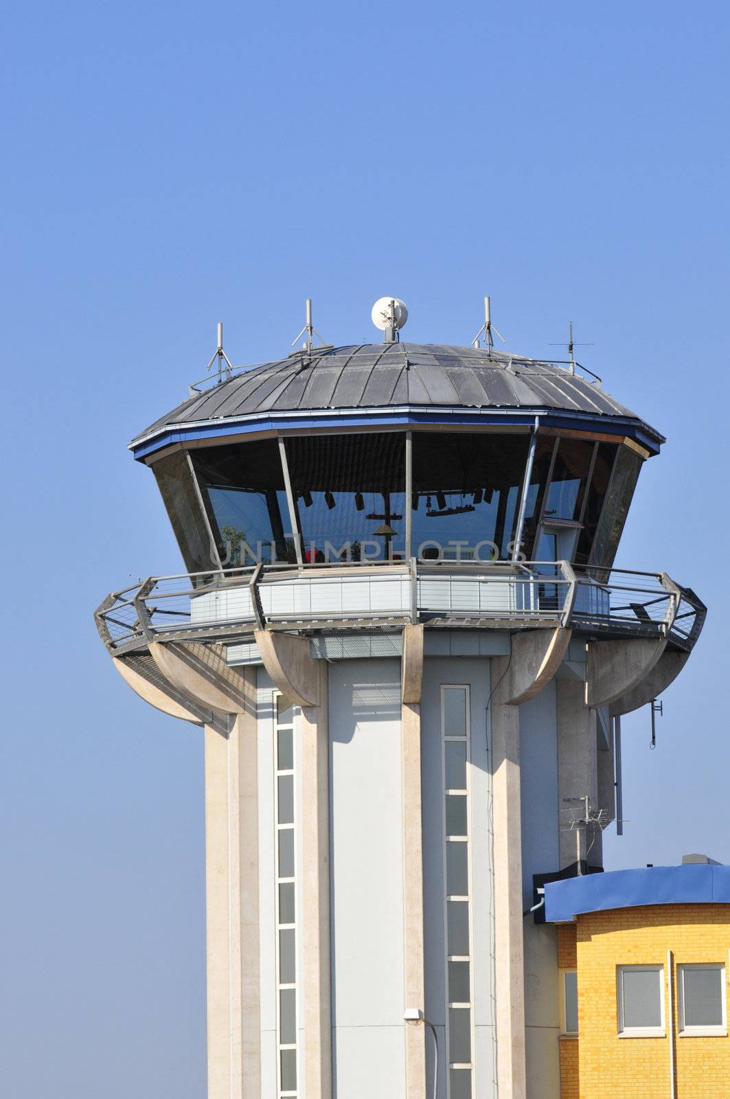 Communication tower at small town airport