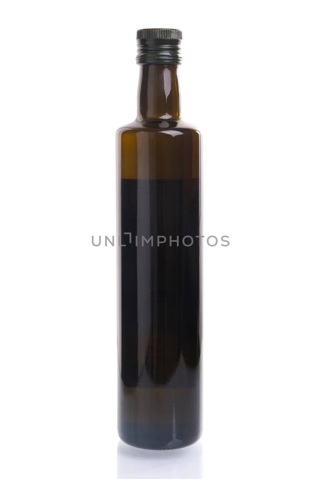 bottle of olive oil isolated on white background 