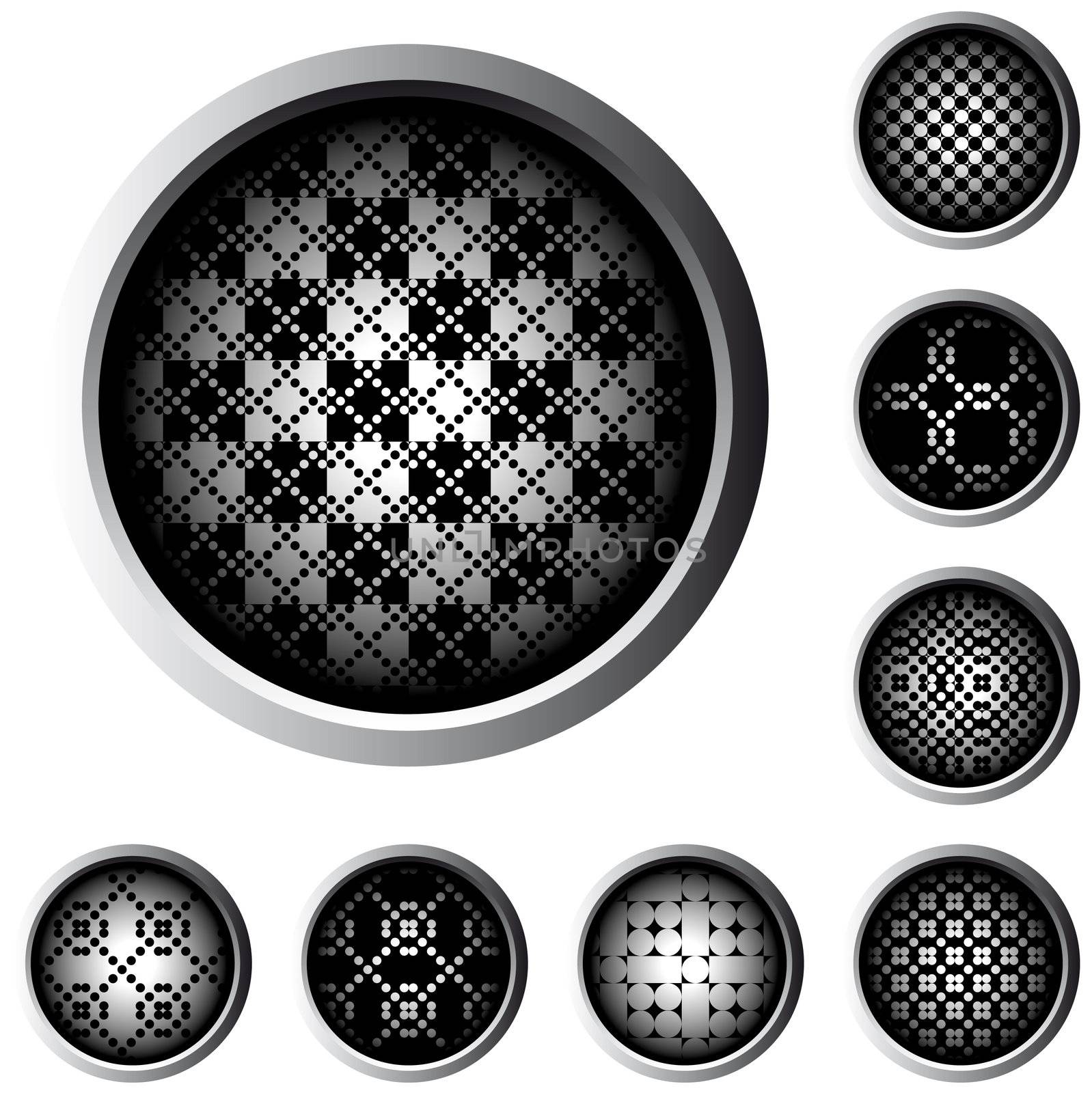 halftone web buttons by karinclaus