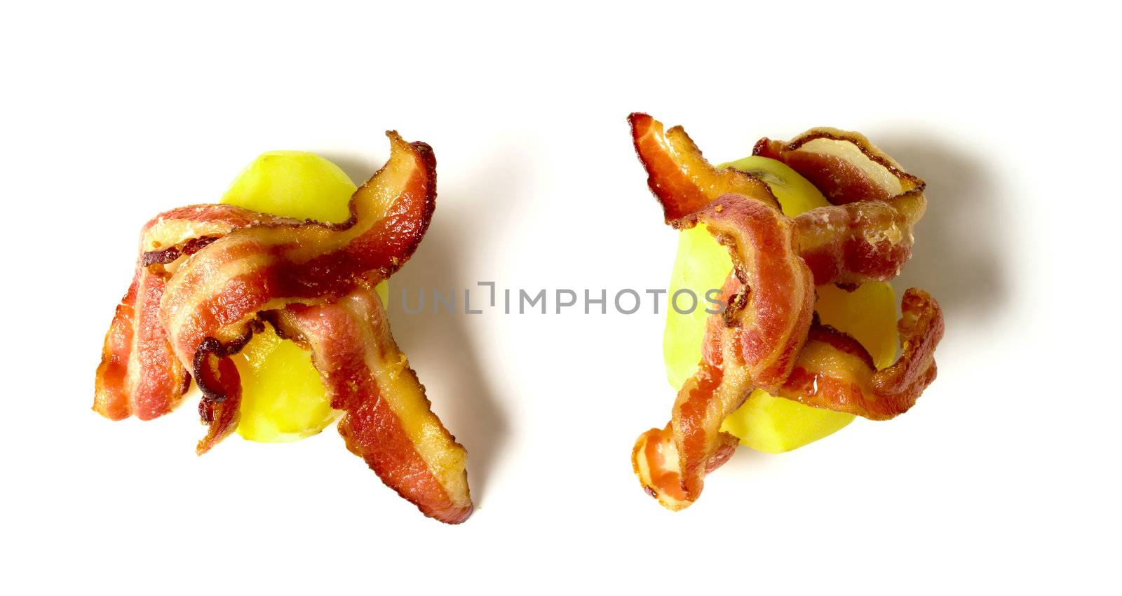 baked potatoes with bacon appetizer