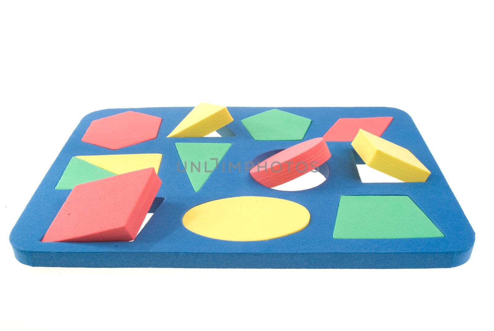 Children's developing game with geometric shapes