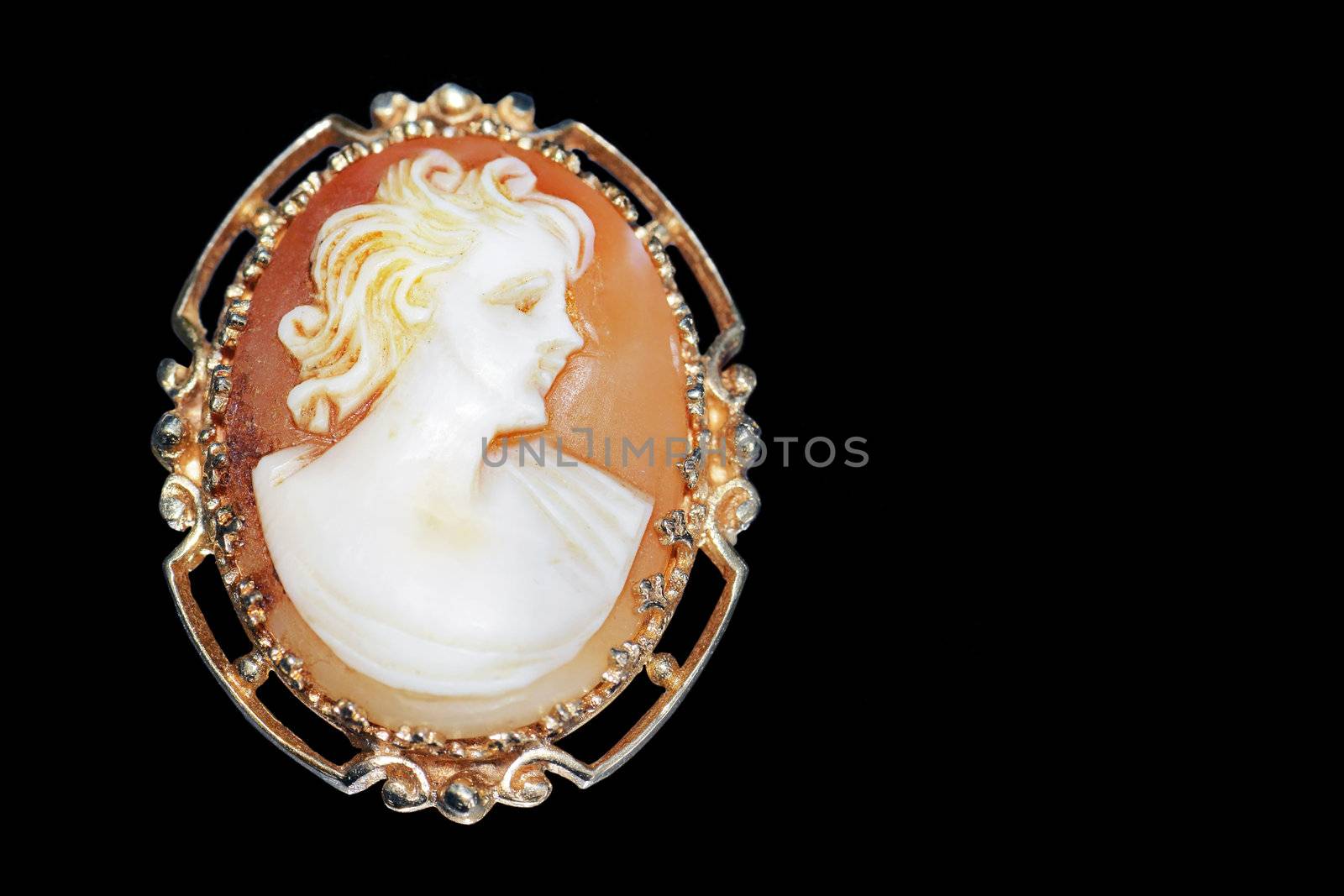 Antique cameo on blue by Mirage3