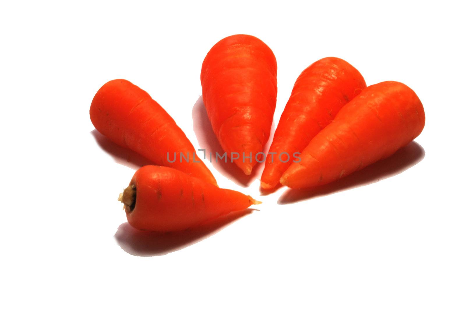 Raw baby carrots