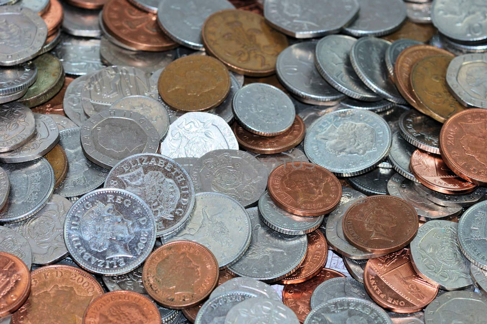 Large pile of coins