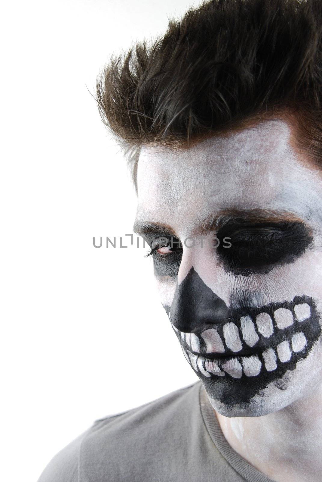 Creepy skeleton guy (Carnival face painting) by luissantos84