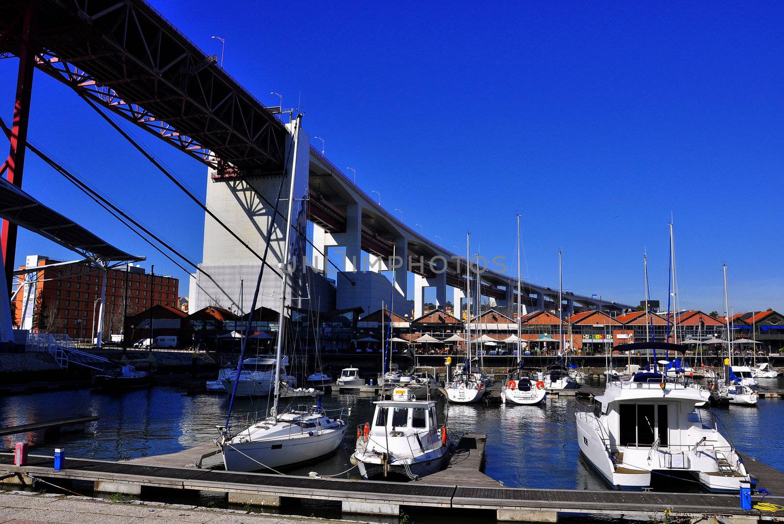  Cove marina, near the bridge on April 25 in Lisbon