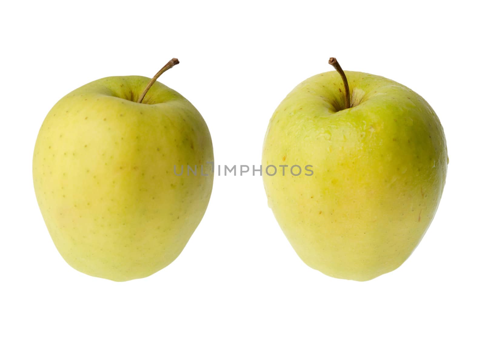 Ripe apples isolated on a white background.
