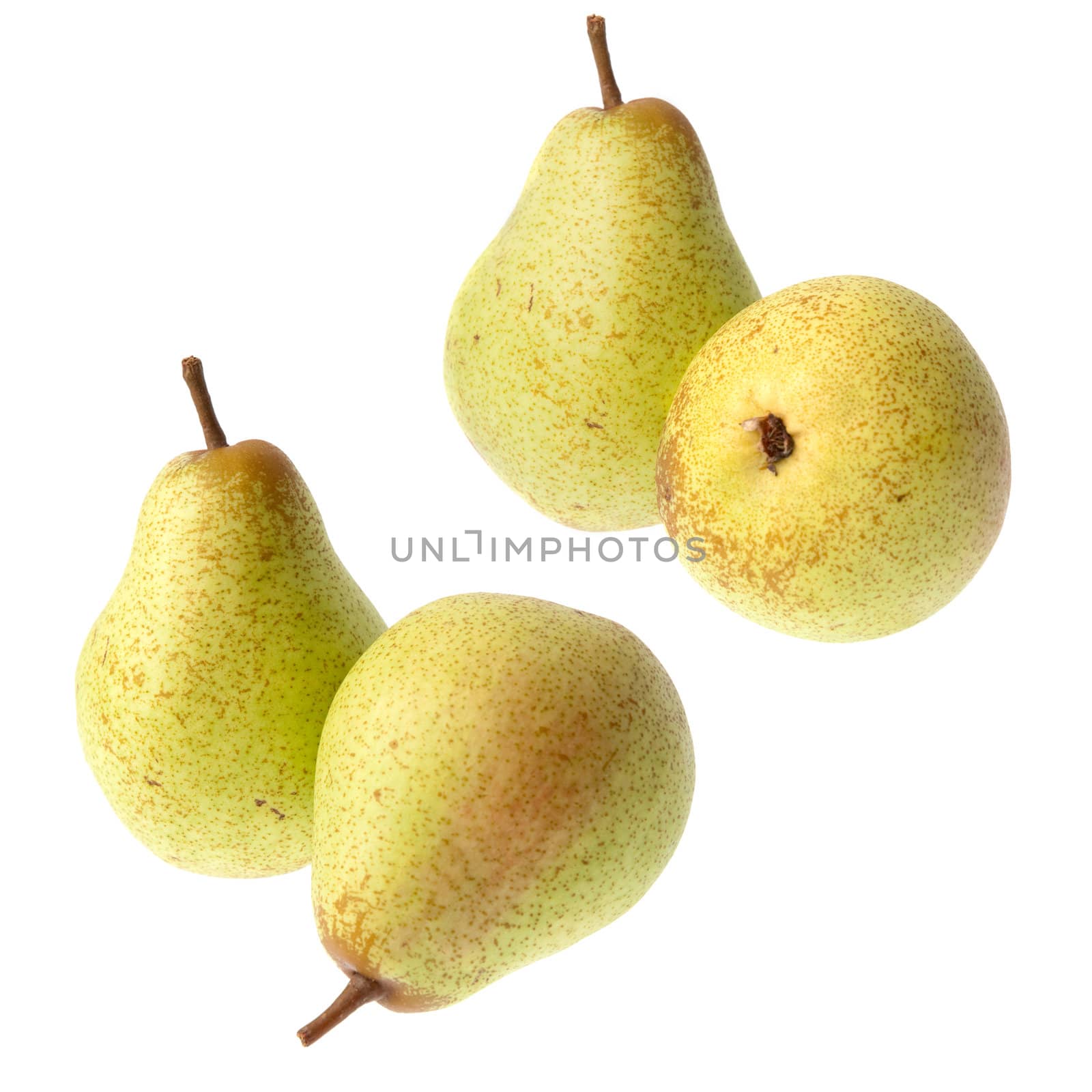 Pears isolated on a white background.
