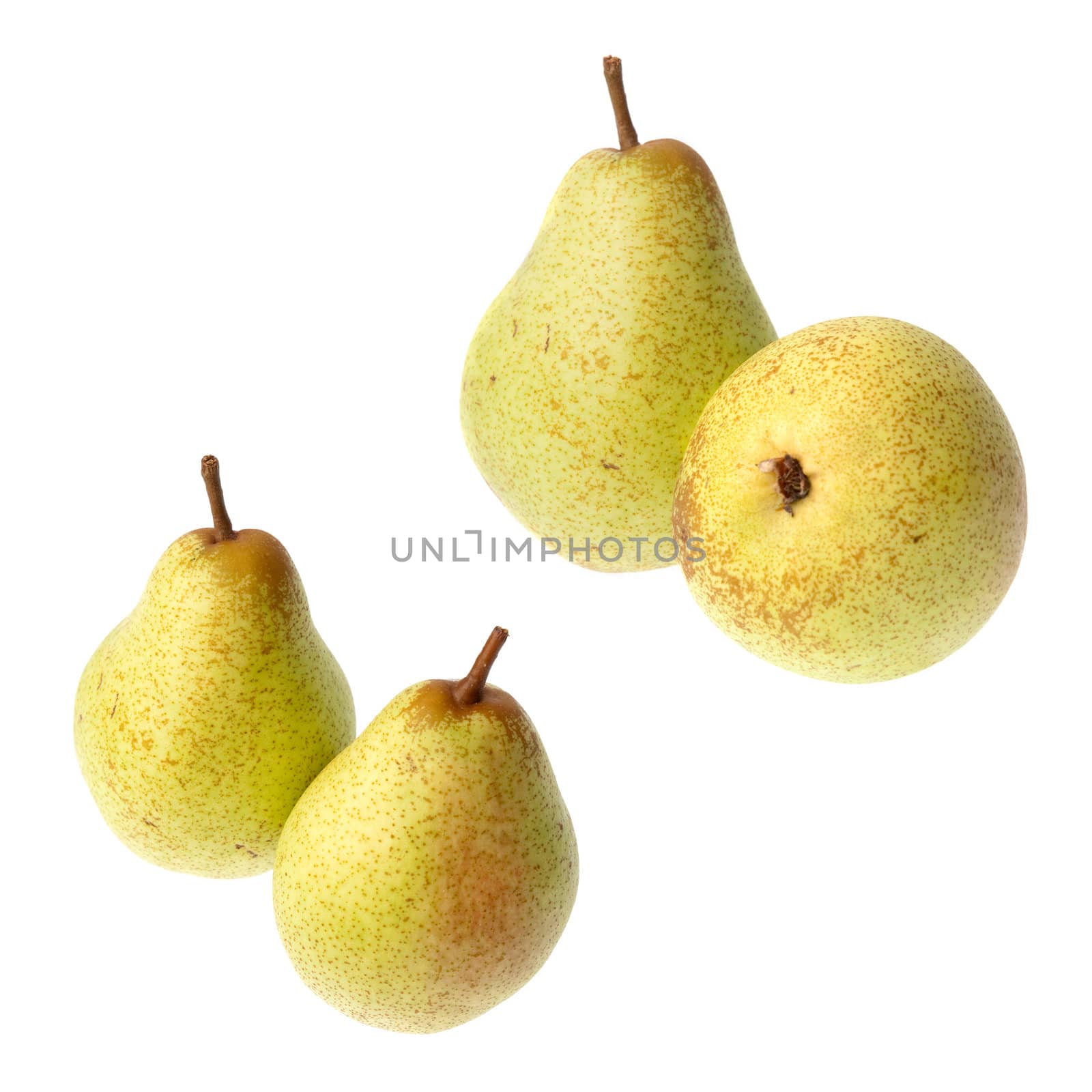 Pears isolated on a white background.