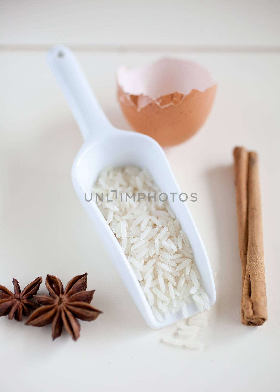 Ingredients that are used for making traditional ricepudding