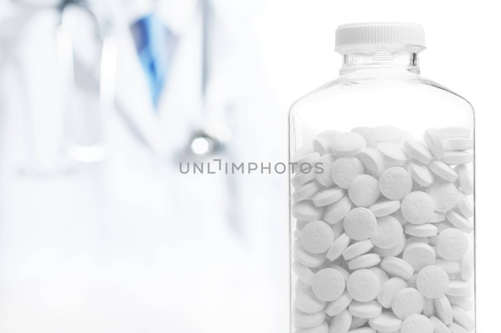 Medical supplies isolated on a bright white background.