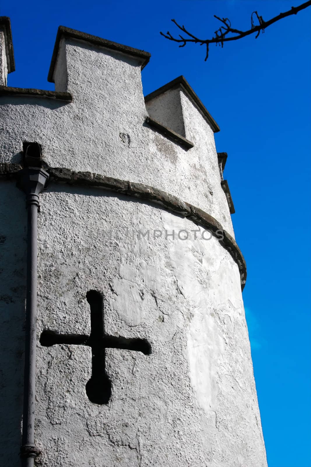 an old ancient tower on the shannon river in ireland