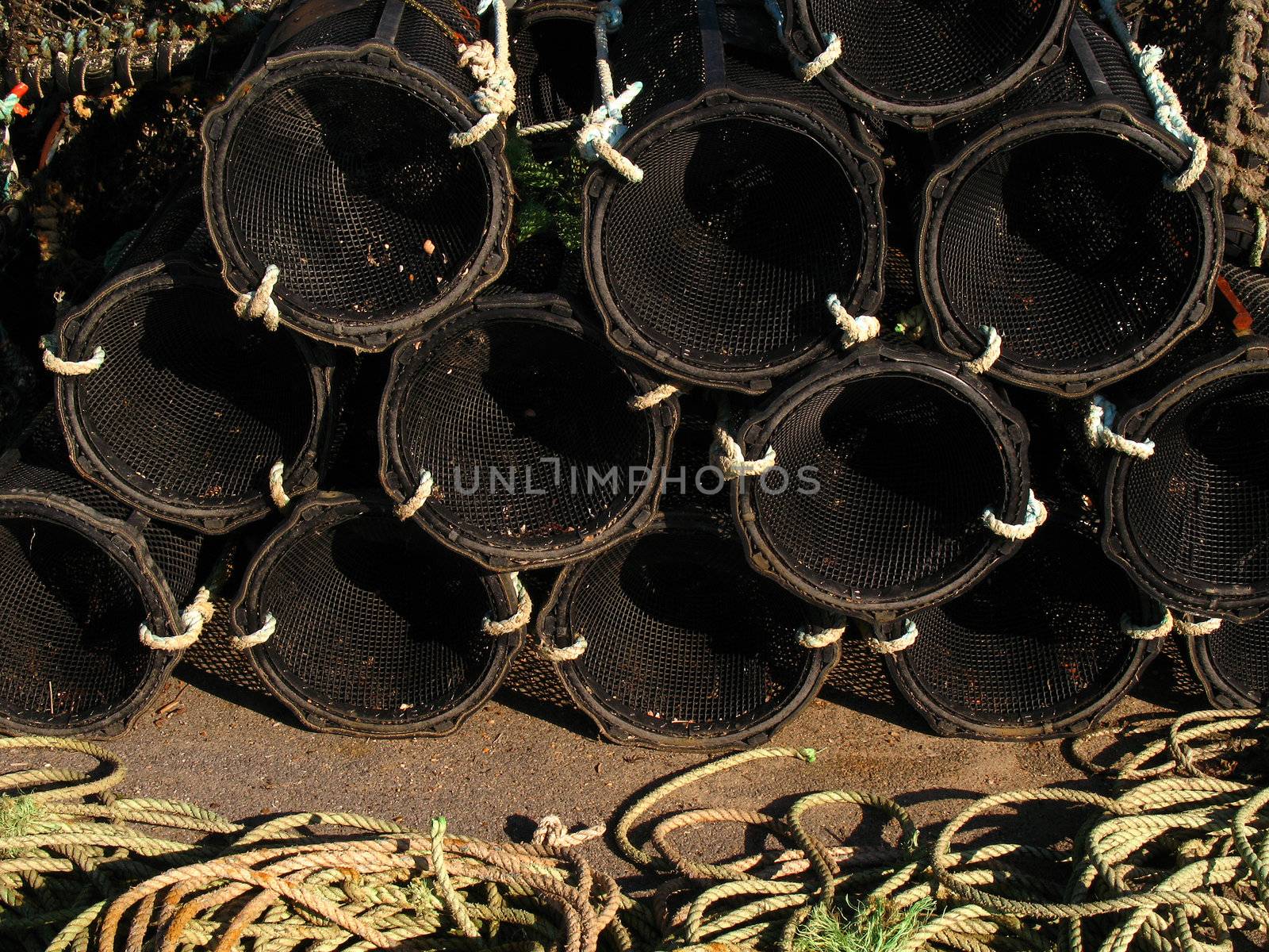 lobster pots and rope
