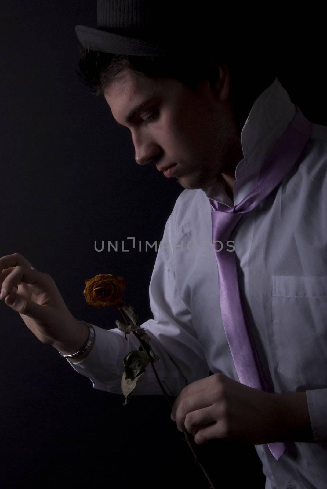 man with a rose by HASLOO