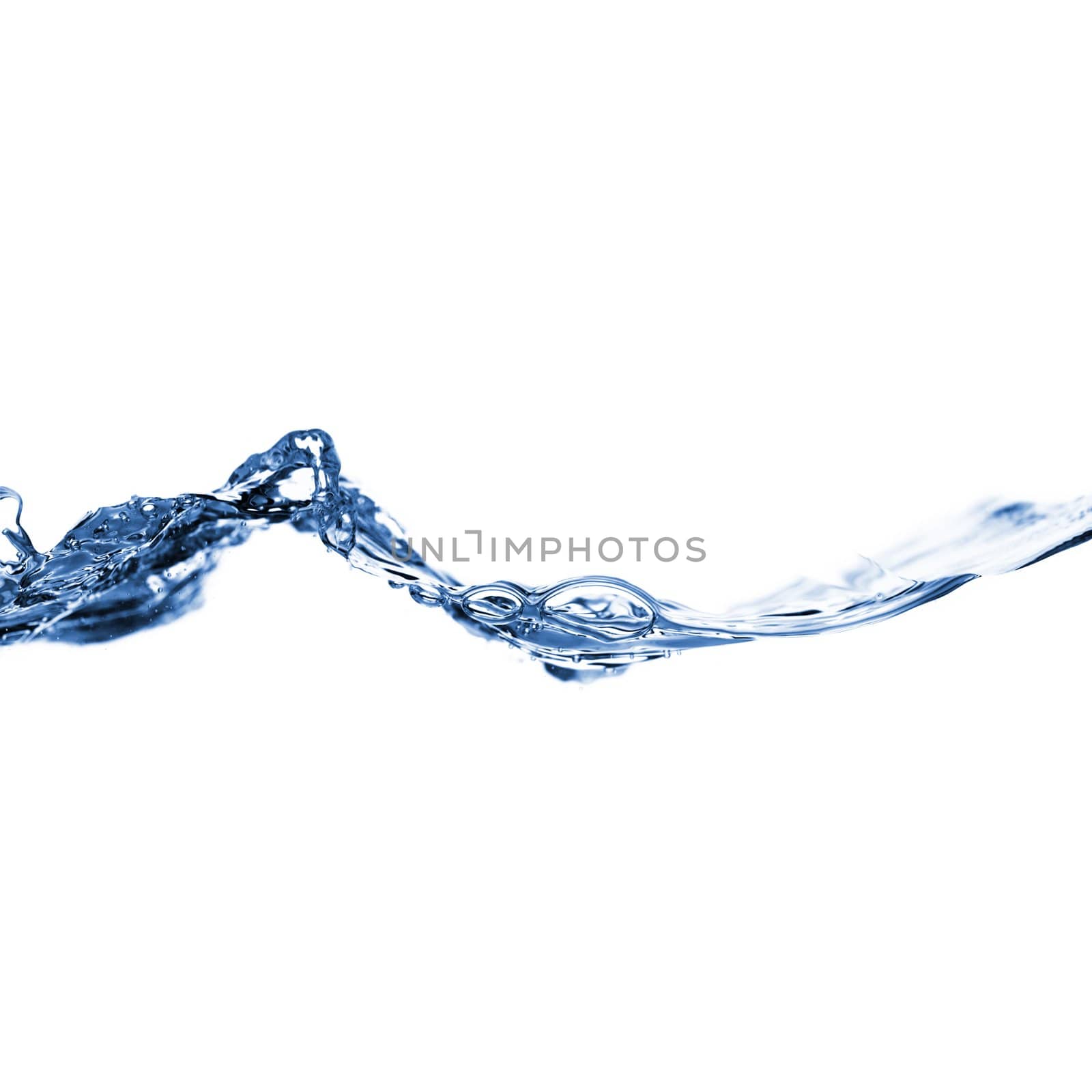 Crisp, clear, refreshing water against a white background.