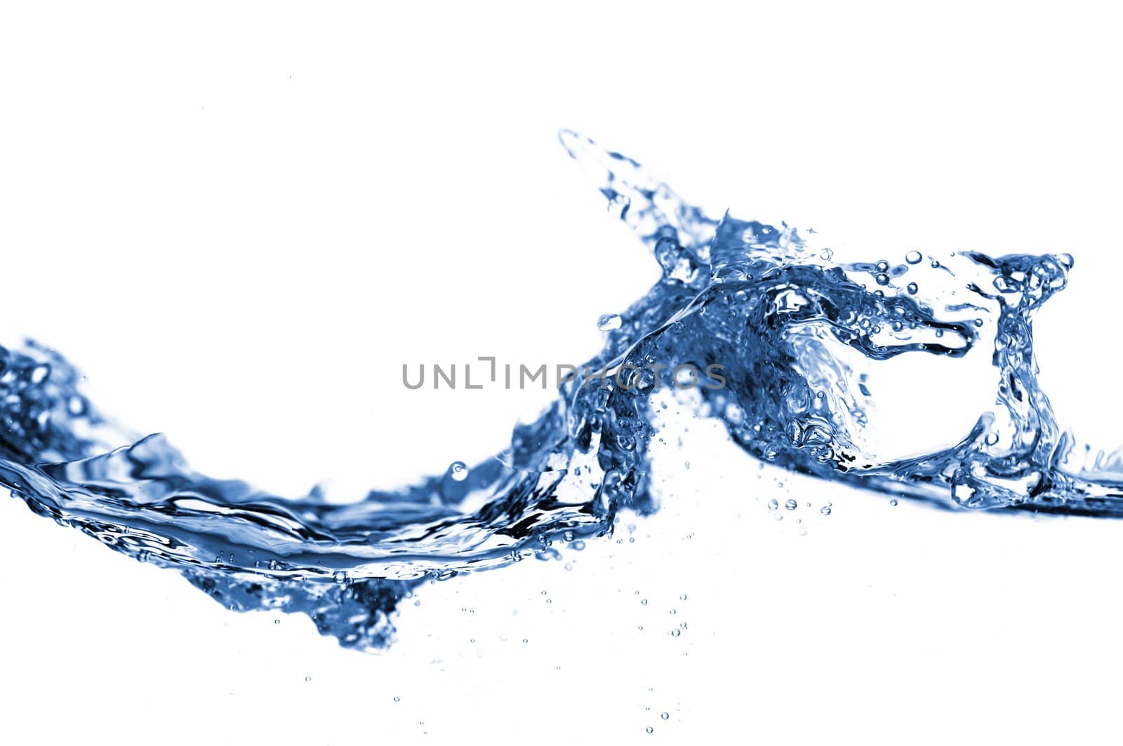 Crisp, clear, refreshing water against a white background.