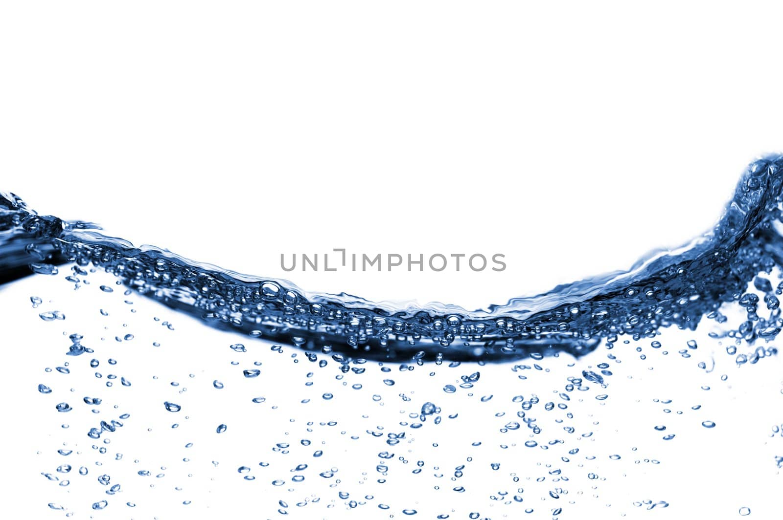Crisp, clear, refreshing water against a white background.