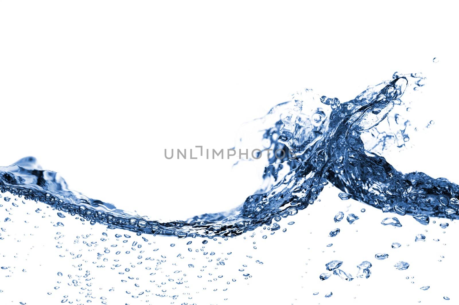 Crisp, clear, refreshing water against a white background.