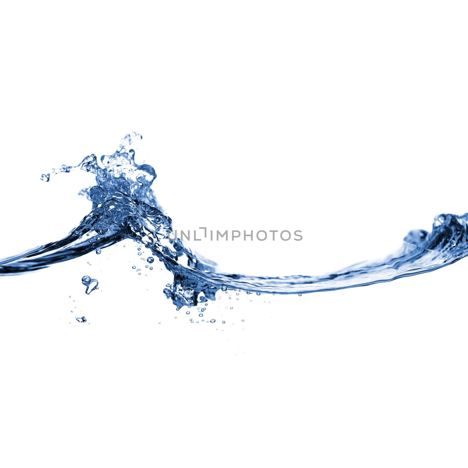 Crisp, clear, refreshing water against a white background.