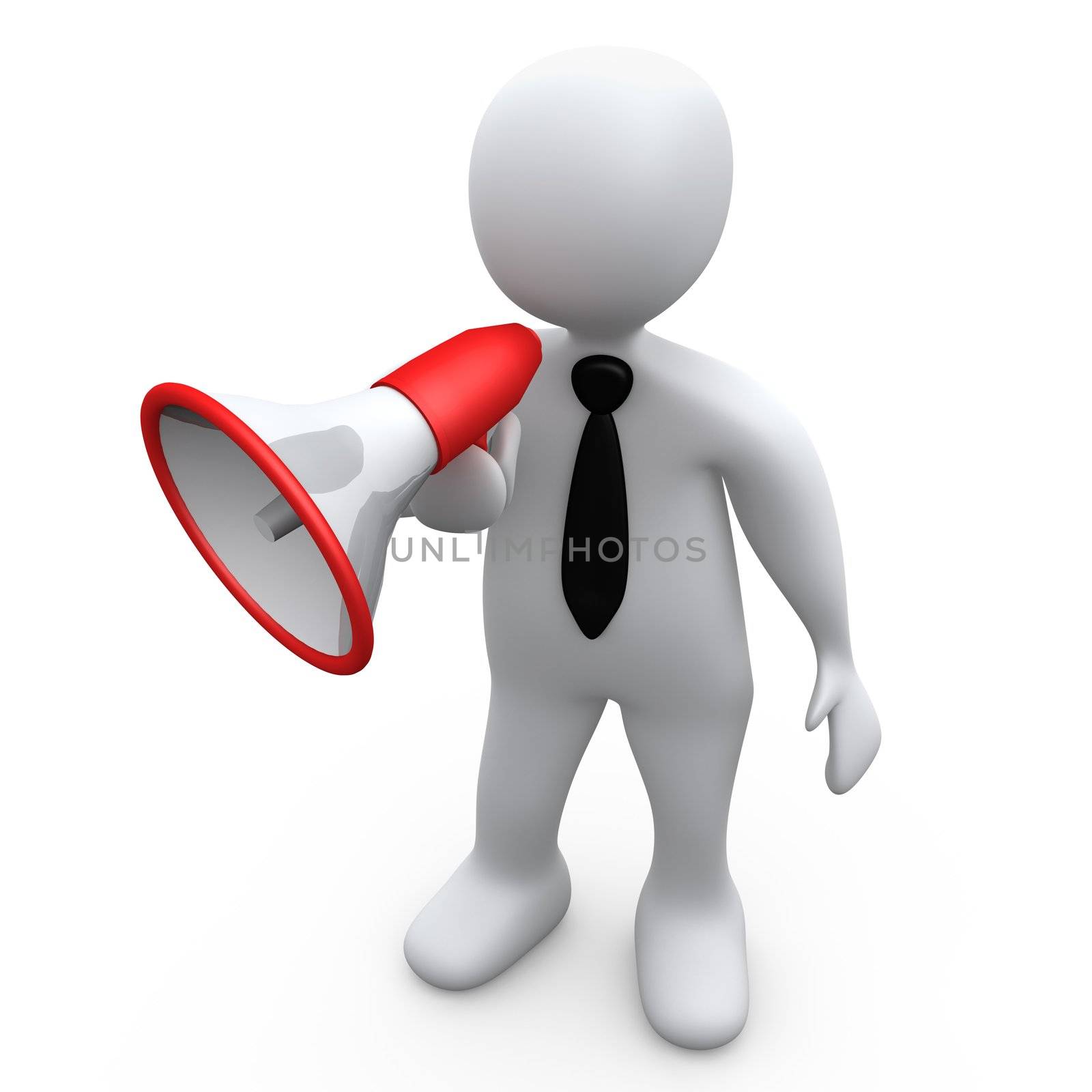 Computer Generated Image - Person With Megaphone.