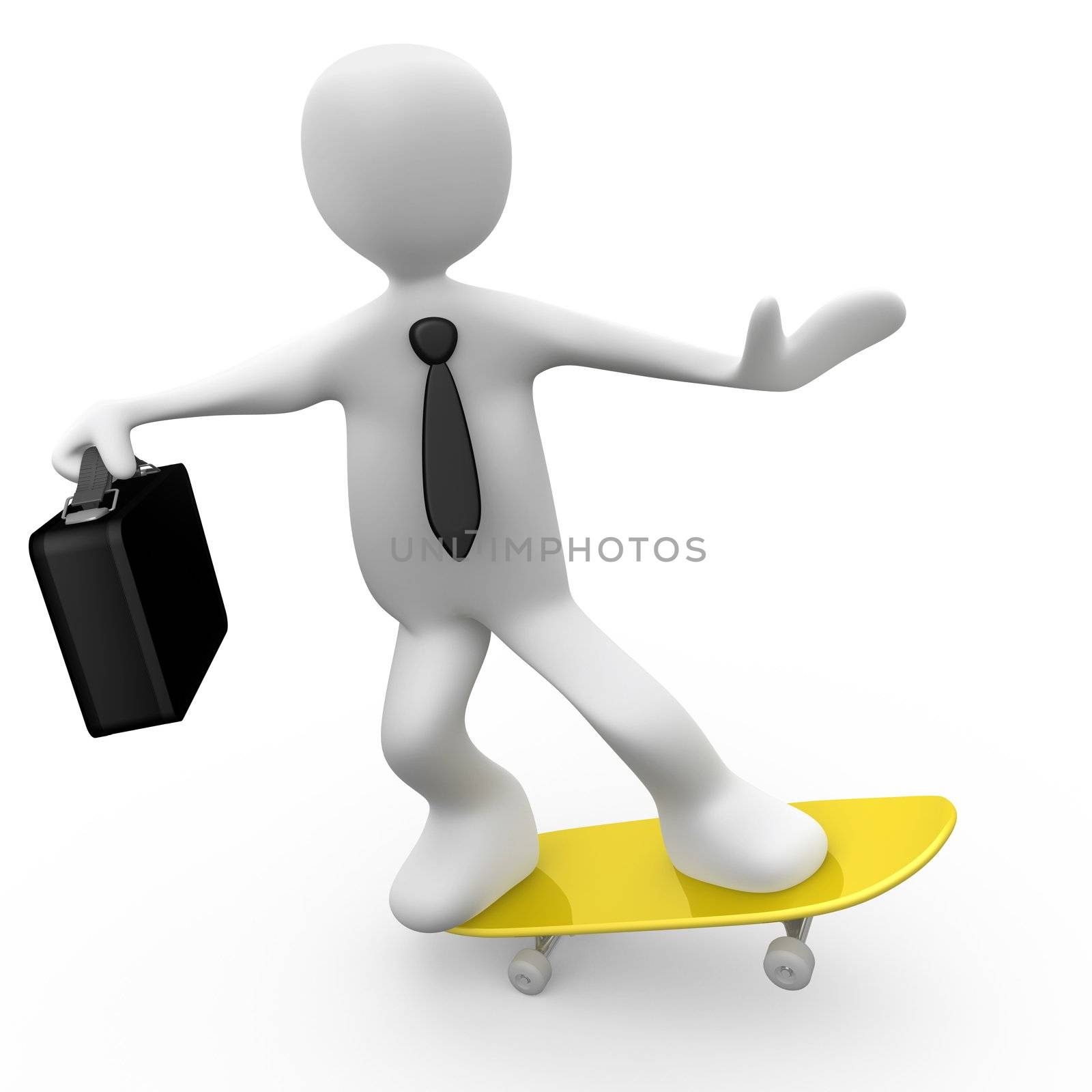 Businessman On Skateboard by 3pod