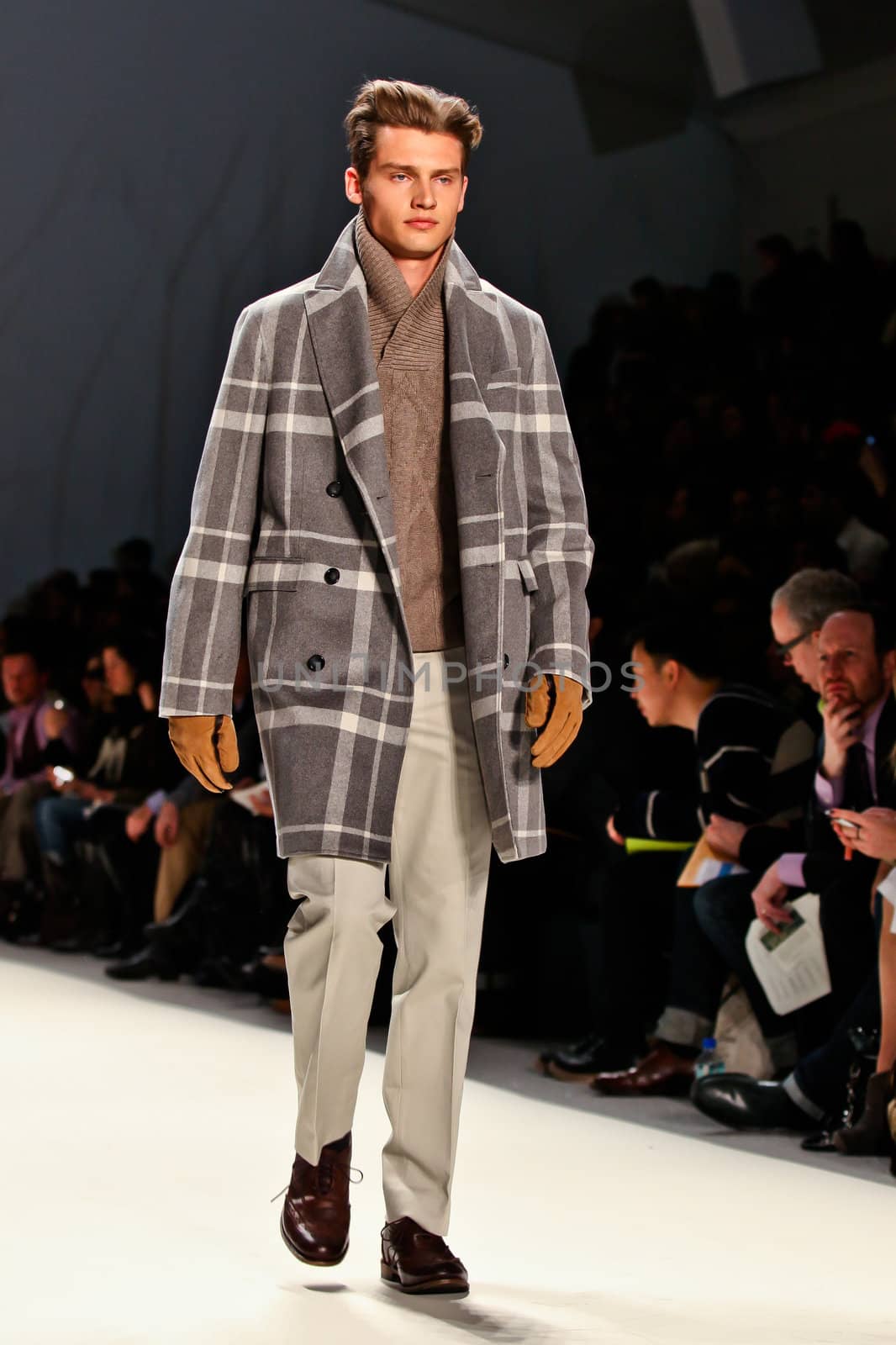 NEW YORK - FEBRUARY 11: Model walks the runway for the  Perry Ellis collections Mercedes-Benz Fashion Week at Lincoln Centre on February 11, 2011 in New York.