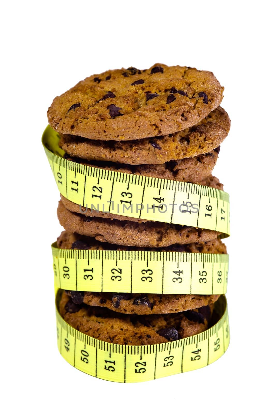 Lot of cookies with a tape measure