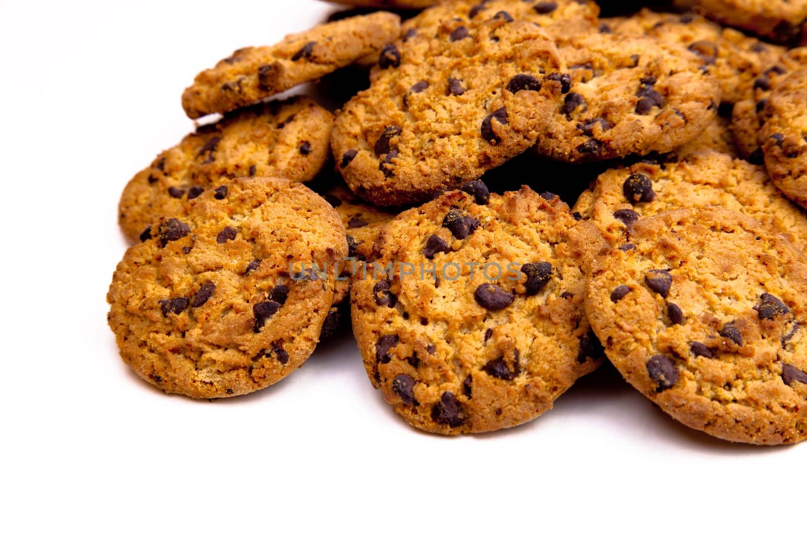 Lot of tasty chocolate cookies