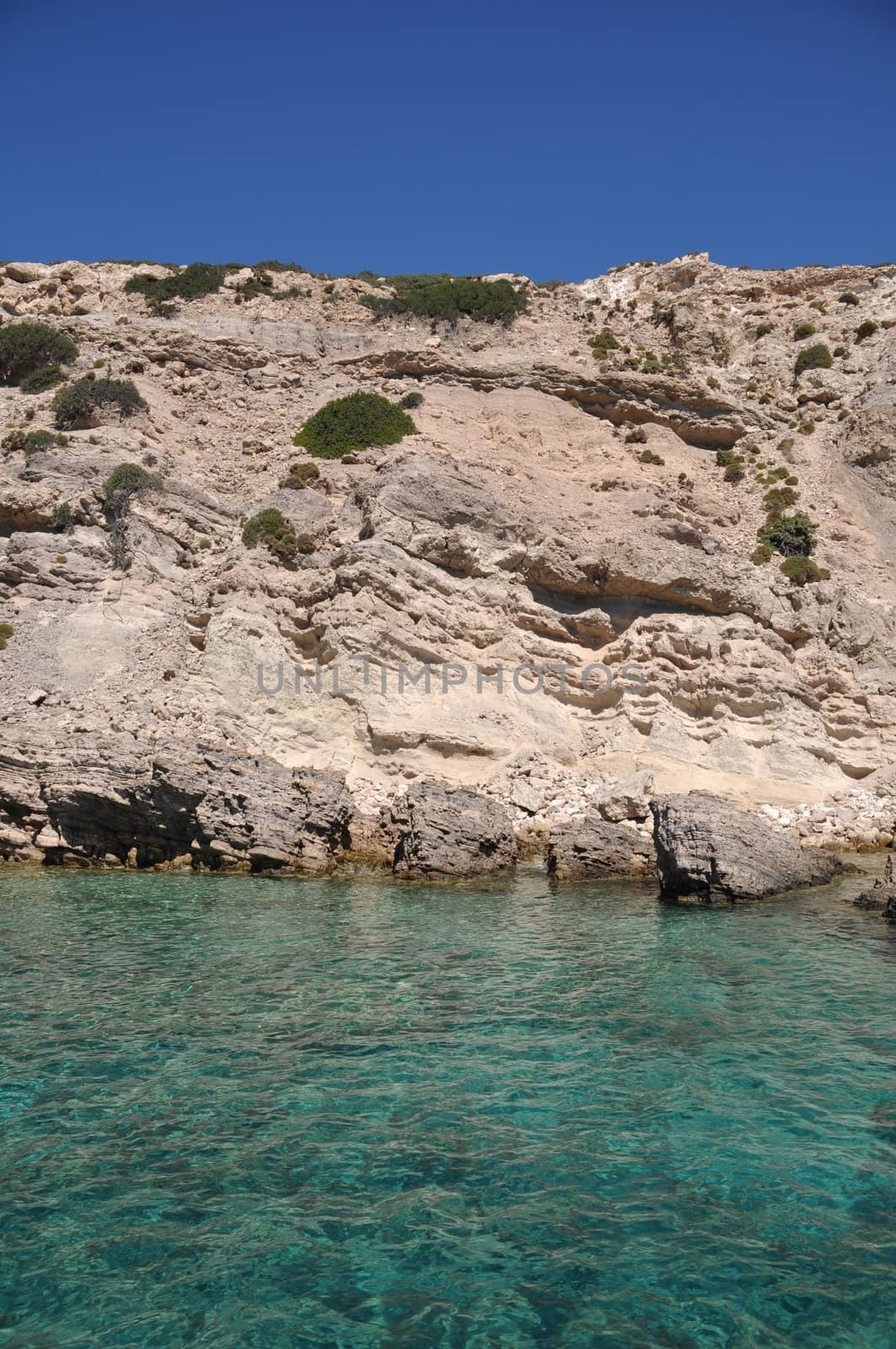 gorgeous seascape on a desert island in Greece