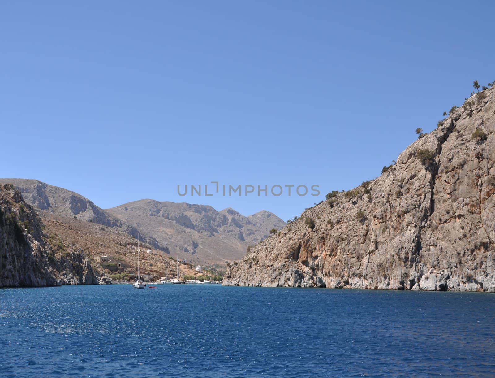 idyllic entrance of Kalymnos island, Greece