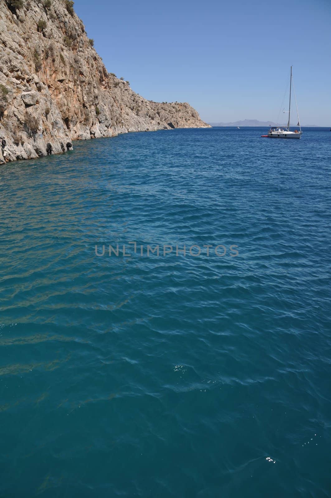 idyllic entrance of Kalymnos island, Greece