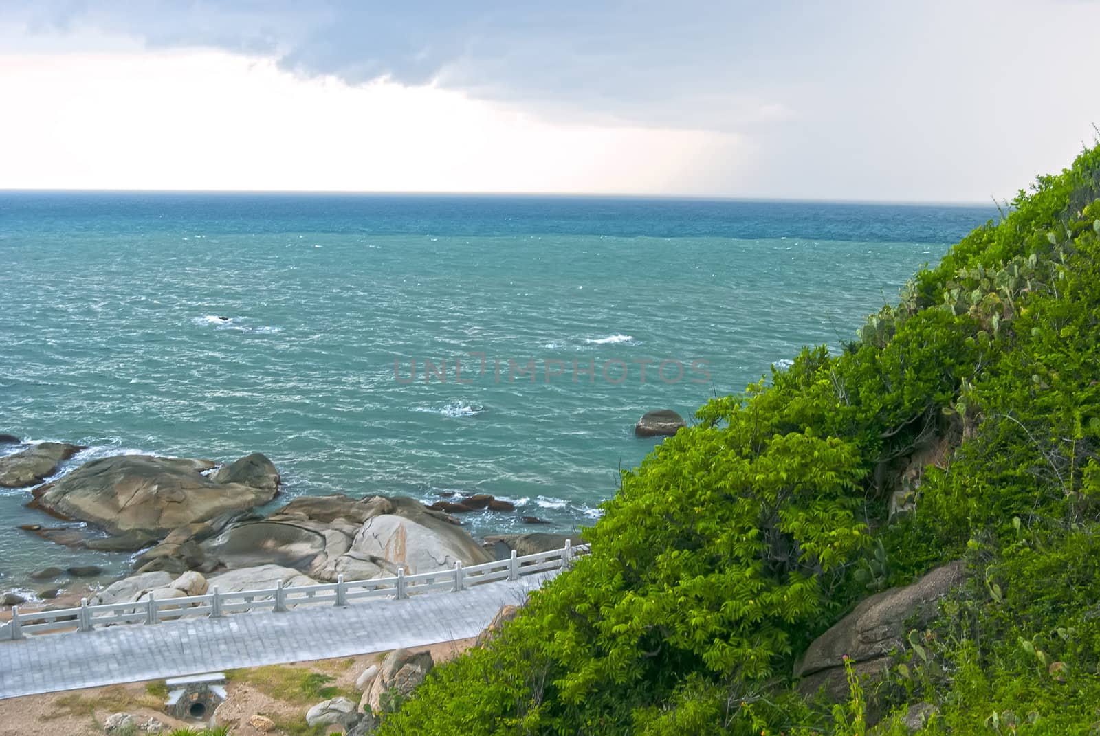 Tropical beach scenery, taken in Hainan Island, China