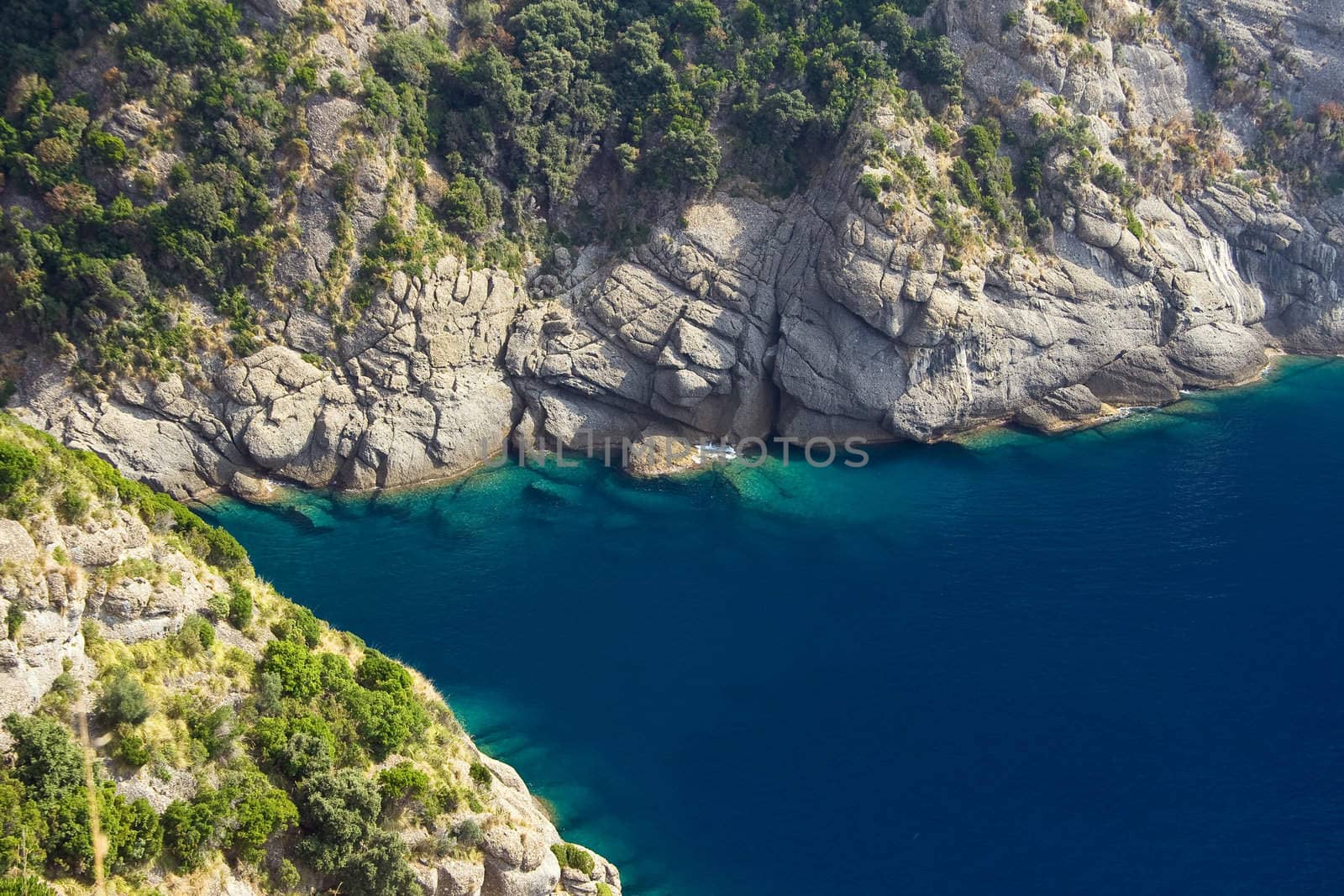 Small bay in the natural reserve  of portofino - Italy